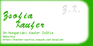 zsofia kaufer business card